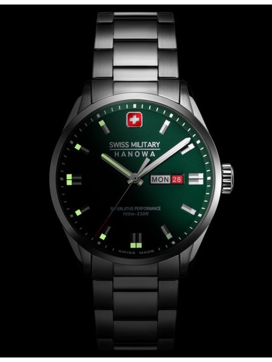 orologio uomo Swiss Military Hanowa SMWGH0001603 Mens Watch Roadrunner Maxed 43mm 10ATM