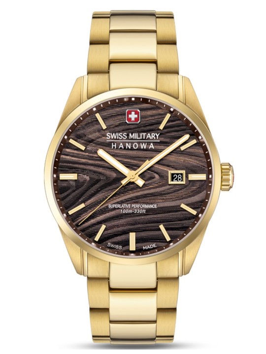 orologio uomo Swiss Military Hanowa SMWGH0006010 Mens Watch Golden Beech 42mm 10ATM