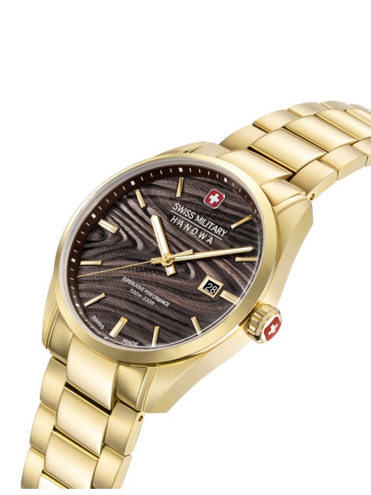 orologio uomo Swiss Military Hanowa SMWGH0006010 Mens Watch Golden Beech 42mm 10ATM