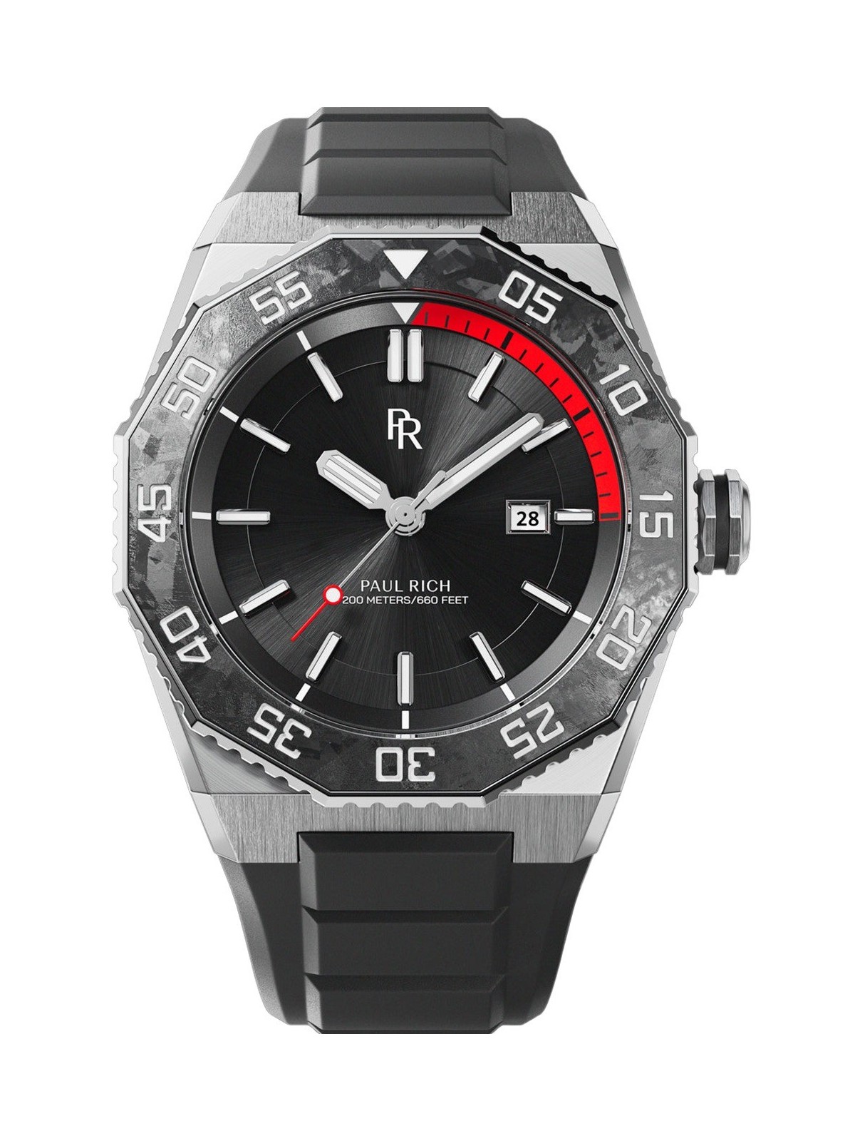 Paul Rich PR-45210 Mens Watch Aquacarbon Pro Midnight 42mm 20ATM