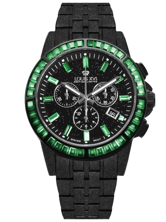 orologio uomo Louis XVI LXVI1182 Mens Watch Majeste Frosted Iced Out Chrono Limited 43mm 10ATM