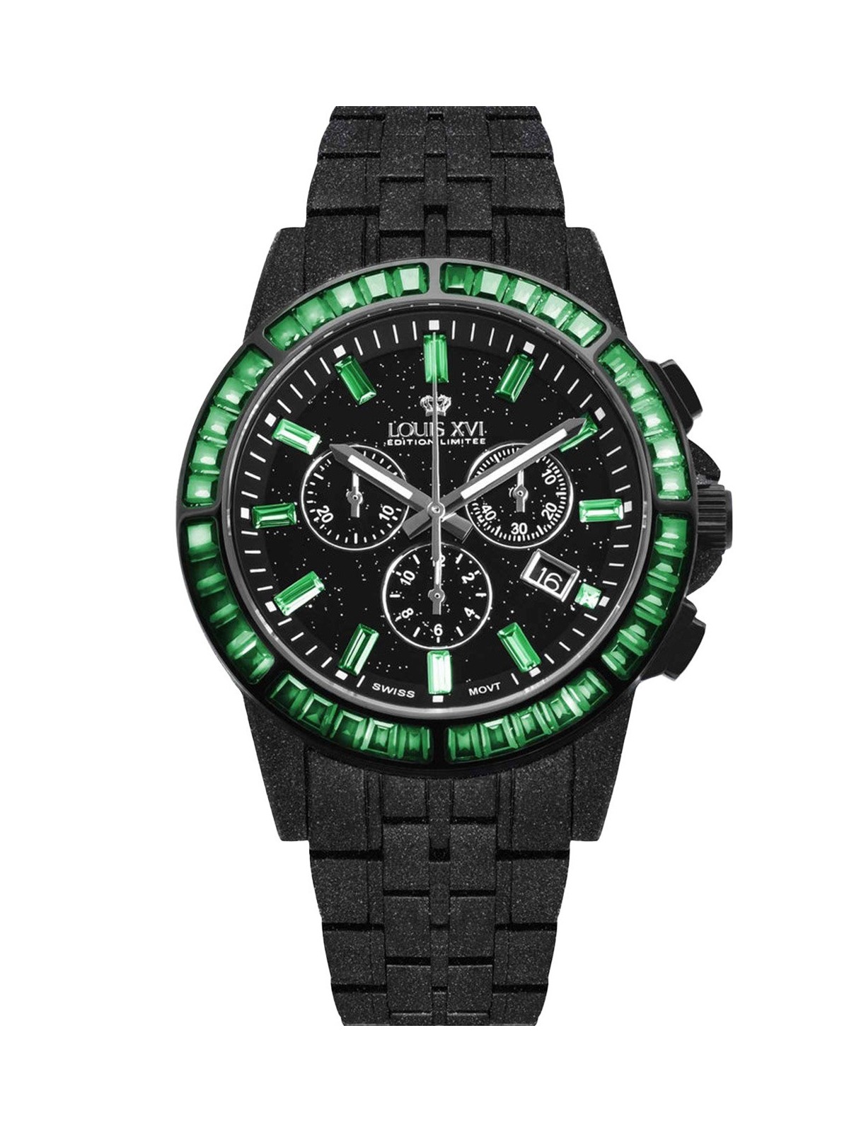 orologio uomo Louis XVI LXVI1182 Mens Watch Majeste Frosted Iced Out Chrono Limited 43mm 10ATM