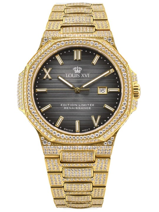 orologio uomo Louis XVI LXVI1602 Mens Watch Renaissance Iced Out Limited 40mm 5ATM