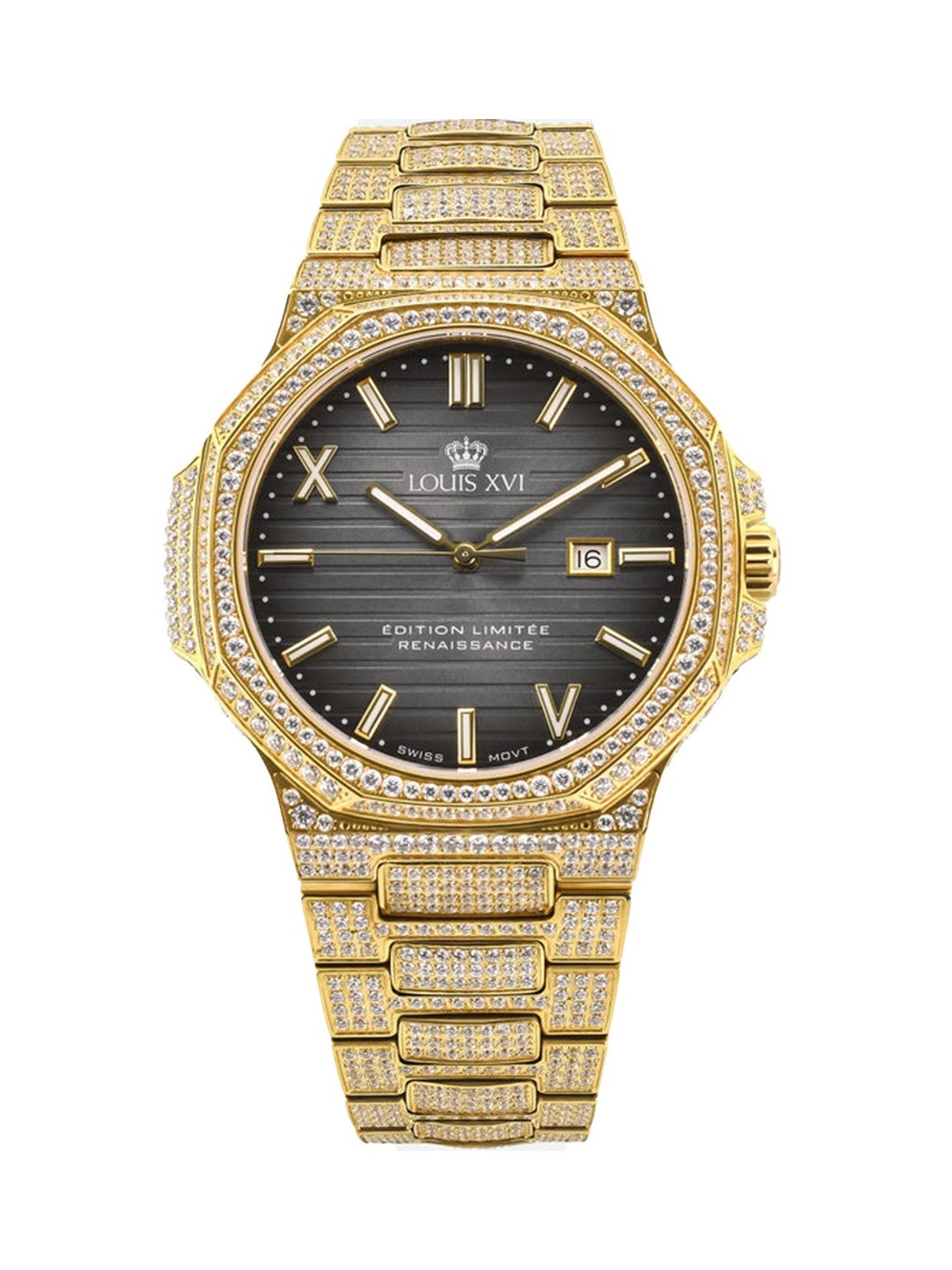 orologio uomo Louis XVI LXVI1602 Mens Watch Renaissance Iced Out Limited 40mm 5ATM