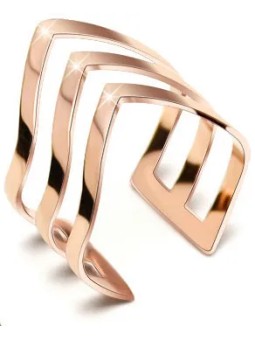 Troli Triplo anello in bronzo realizzato in acciaio donna