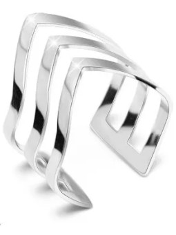 Troli Elegante anello triplo in acciaio da donna
