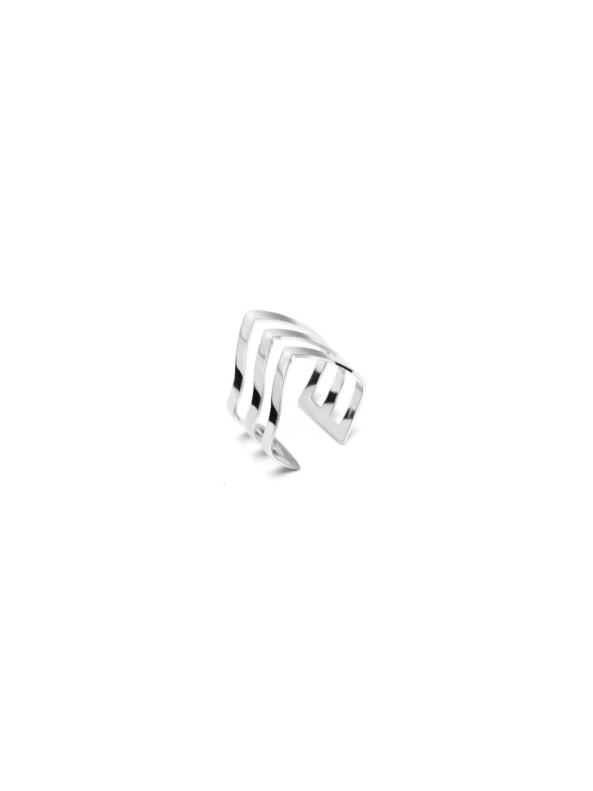 Troli Elegante anello triplo in acciaio da donna