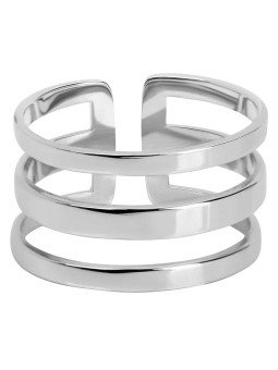Troli Elegante anello triplo in acciaio da donna