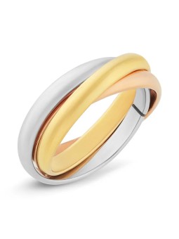 Troli Anello in acciaio tricolore KRS-247 - Diametro: 49 mm donna