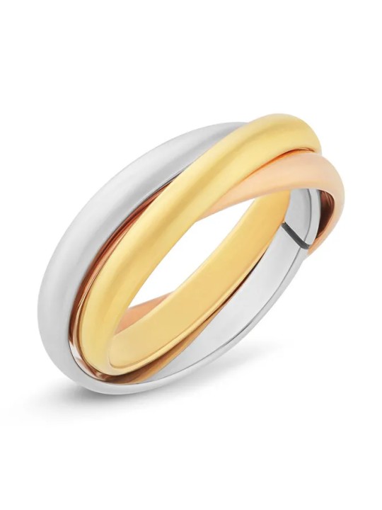 Troli Anello in acciaio tricolore KRS-247 - Diametro: 52 mm donna