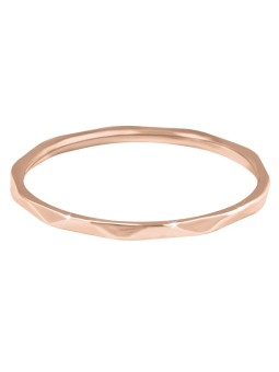 Troli Anello minimalista placcato oro con un delicato design in oro rosa - Diametro: 59 mm donna