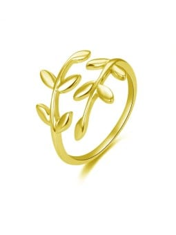 Beneto Anello aperto placcato oro con design originale AGG468-G donna