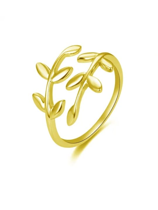 Beneto Anello aperto placcato oro con design originale AGG468-G donna