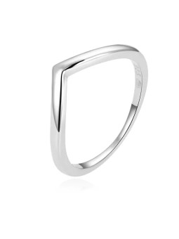 Beneto Anello minimalista in argento AGG445L - Diametro: 56 mm donna