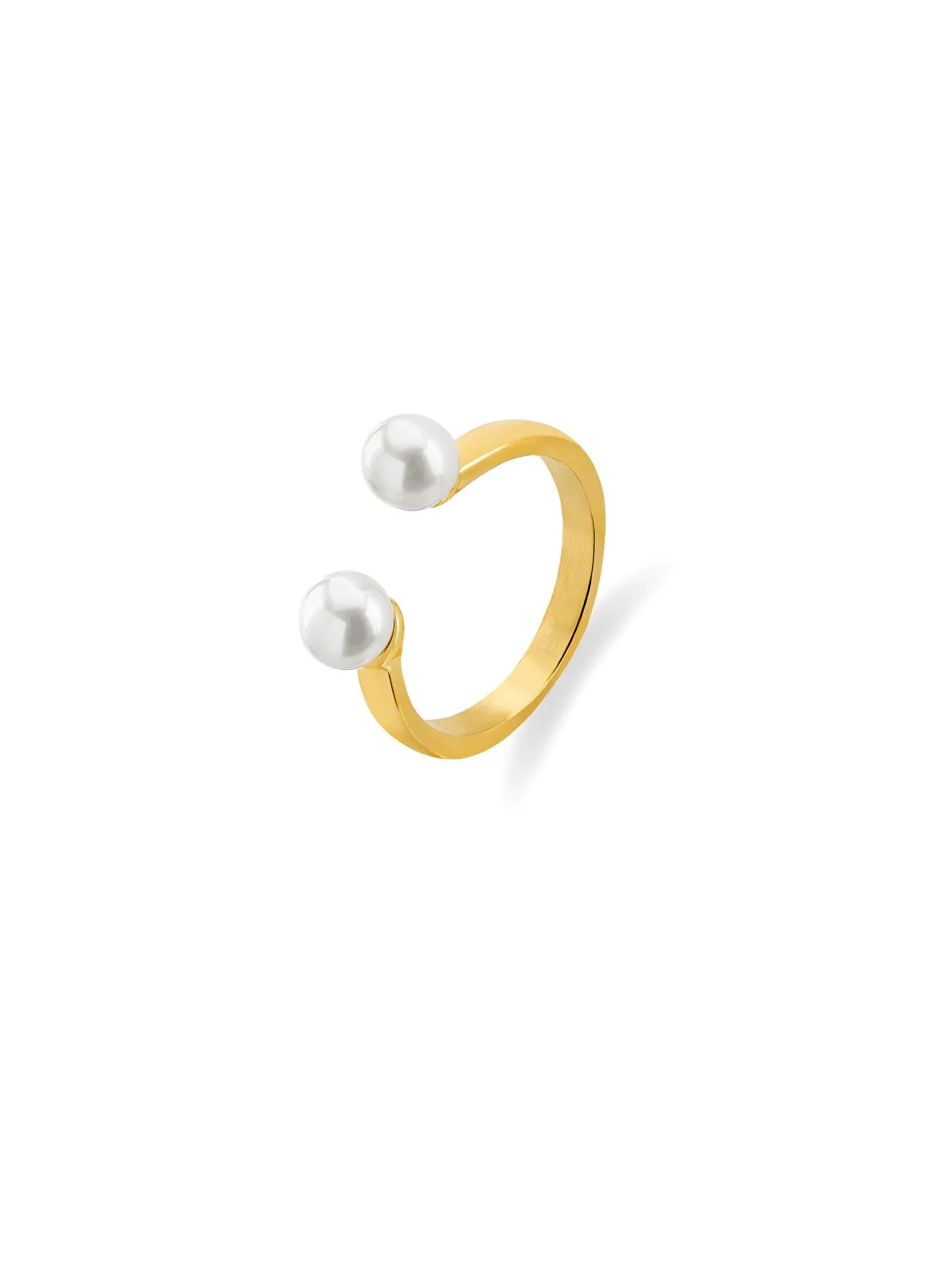 Troli Anello aperto placcato oro con perle VAAXA357G donna
