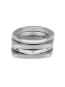 BREIL Modern set anelli in acciaio New Tetra TJ301 - Diametro: 56 mm donna