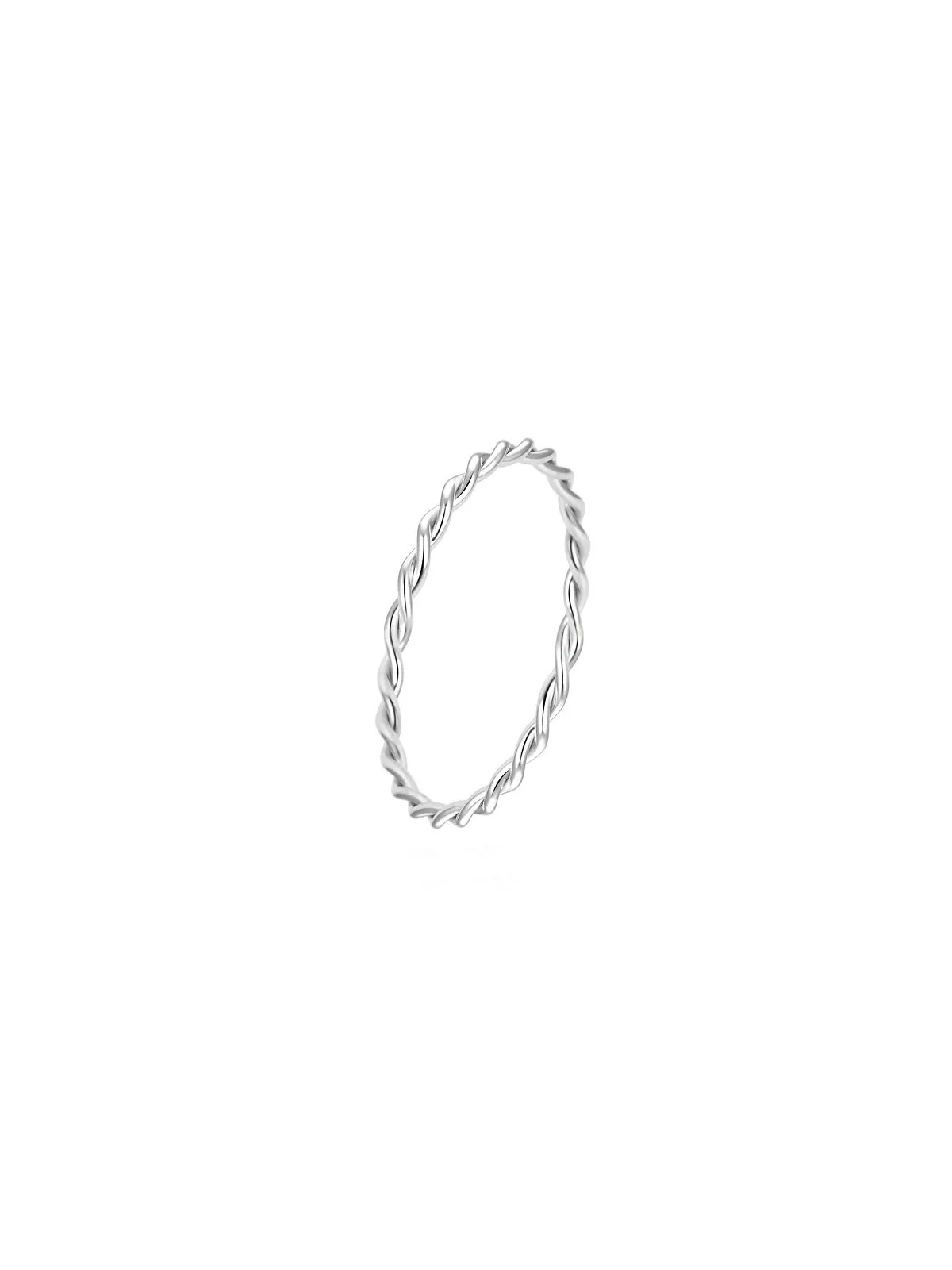 Beneto Anello minimalista intrecciato in argento AGG315L - Diametro: 58 mm donna