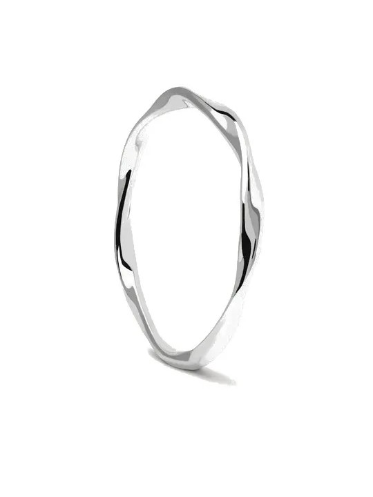 PDPAOLA Anello minimalista in argento SPIRAL Silver AN02-804 - Diametro: 56 mm donna