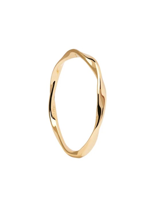 PDPAOLA Anello minimalista placcato oro SPIRAL Gold AN01-804 - Diametro: 54 mm donna