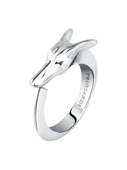 Anello Trussardi Distinctive in acciaio aperto T-Heritage TJAXB06 - Diametro: 52 mm donna