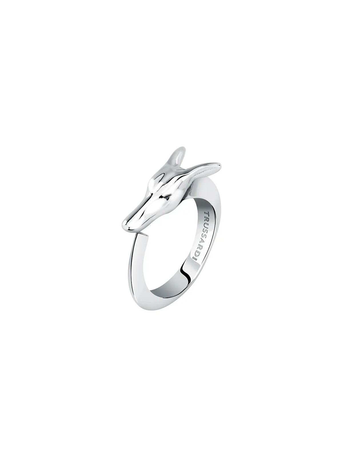 Anello Trussardi Distinctive in acciaio aperto T-Heritage TJAXB06 - Diametro: 52 mm donna