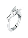 Anello Trussardi Distinctive in acciaio aperto T-Heritage TJAXB06 - Diametro: 52 mm donna