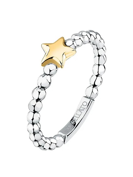 Morellato Delicato anello bicolore in acciaio con stella Talismani SAIX30 - Diametro: 56 mm donna