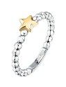 Morellato Delicato anello bicolore in acciaio con stella Talismani SAIX30 - Diametro: 56 mm donna