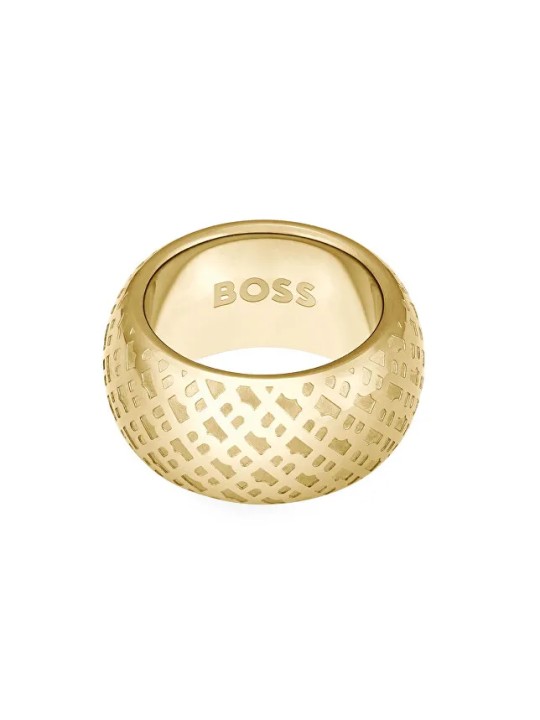Hugo Boss Anello placcato oro audace per donna 1580589 - Diametro: 55 mm donna