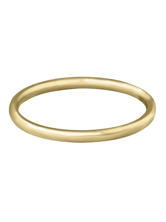 Troli Anello minimalista placcato oro in acciaio dorato - Diametro: 55 mm donna