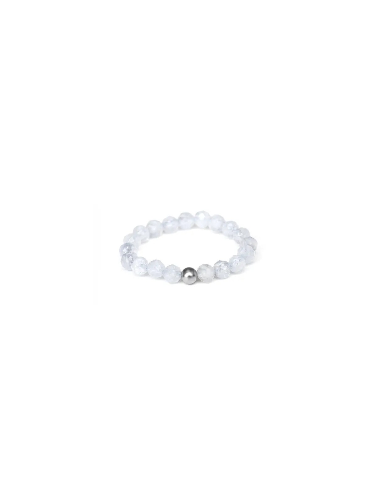Agato Anello minerale con calcedonio POL-R17 - Diametro: 52 mm donna
