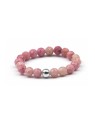 Agato Anello con perline e rodonite POL-R01 - Giro: 57 mm donna