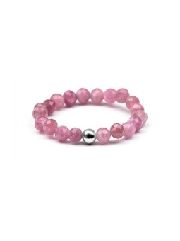 Agato Anello minerale con tormalina rosa POL-R19 - Diametro: 52 mm donna
