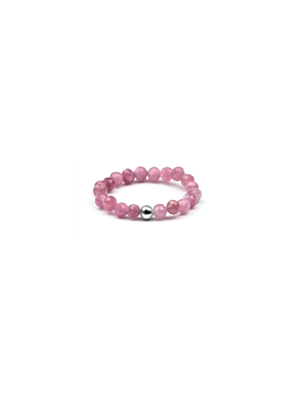 Agato Anello minerale con tormalina rosa POL-R19 - Diametro: 56 mm donna