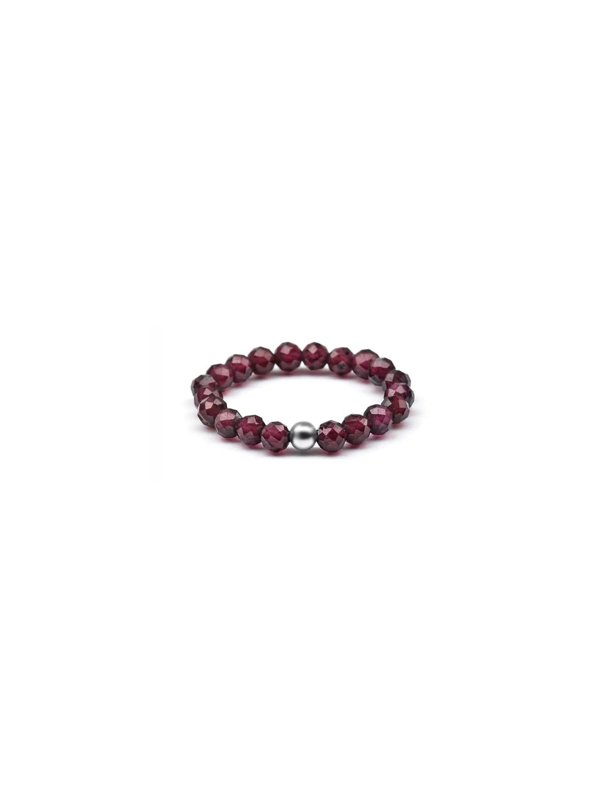 Agato Anello minerale con granato POL-R11 - Diametro: 52 mm donna