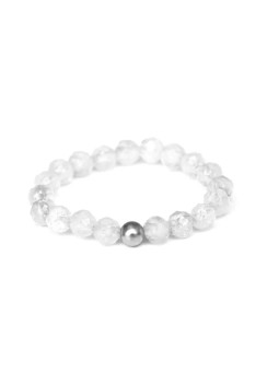 Agato Anello minerale con pietra di luna POL-R06 - Diametro: 53 mm donna
