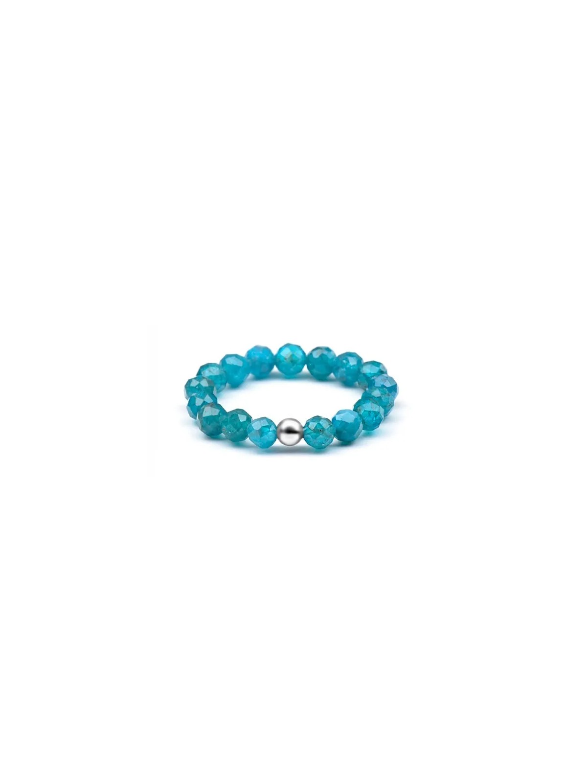 Agato Anello minerale da donna con apatite POL-R05 - Diametro: 49 mm donna