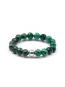 Agato Anello minerale con malachite verde POL-R07 - Diametro: 49 mm donna