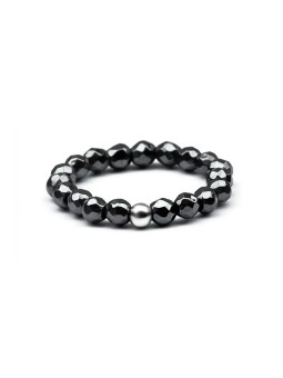 Agato Anello minerale con ematite POL-R13 - Diametro: 52 mm donna