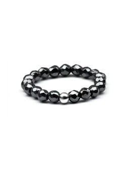 Agato Anello minerale con ematite POL-R13 - Diametro: 56 mm donna