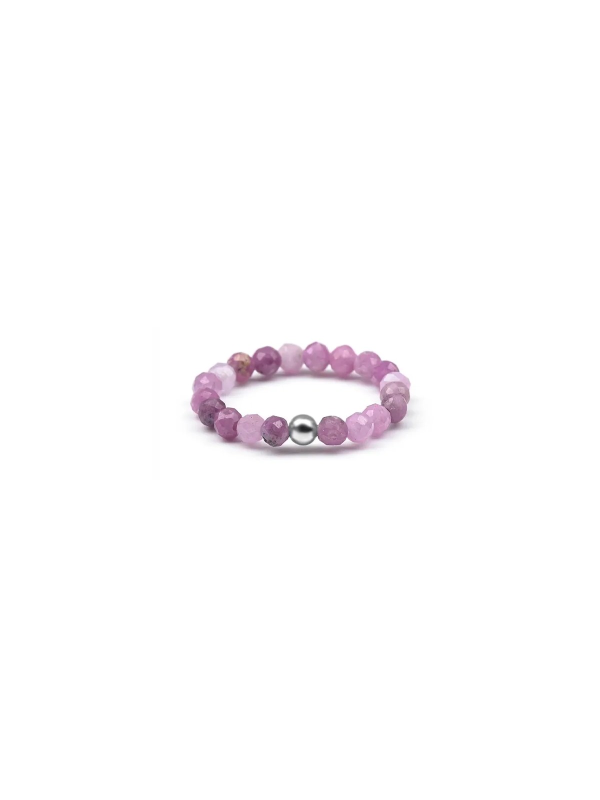 Agato Anello minerale con rubino POL-R12 - Diametro: 56 mm donna