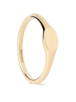 PDPAOLA Anello originale placcato oro Ovale Mini AN01-C46 - Diametro: 52 mm donna