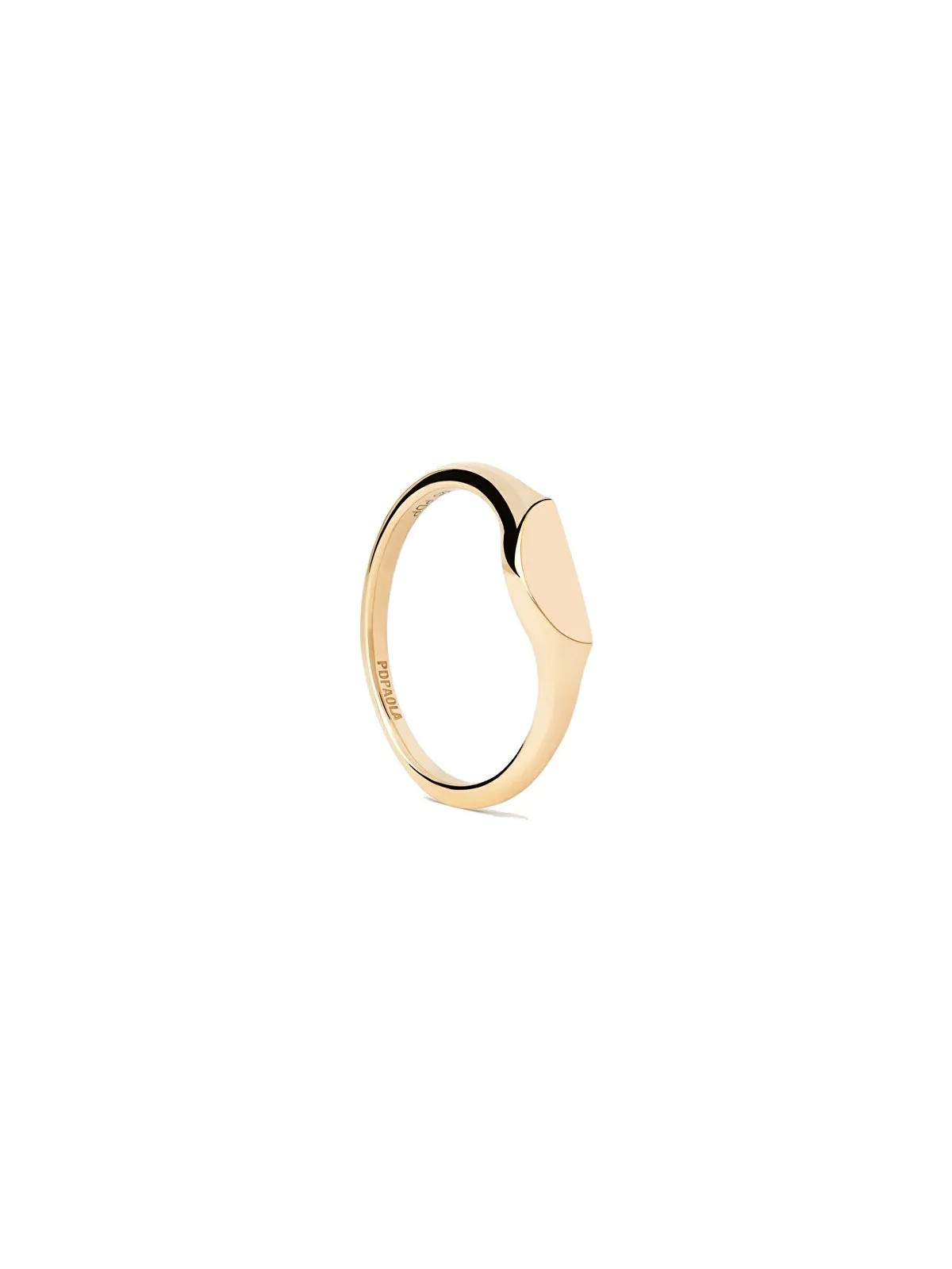 PDPAOLA Anello originale placcato oro semicerchio mini AN01-C48 - Diametro: 48 mm donna