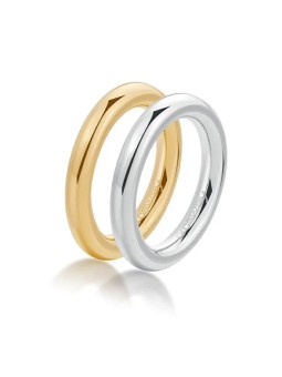 Brosway Set anelli in acciaio bicolore Aura BAU31 - Diametro: 52 mm donna