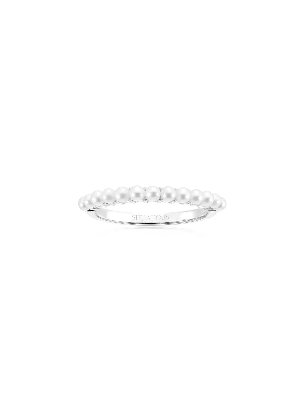 Sif Jakobs Affascinante argento con perle vere Ellera SJ-R2869-P - Diametro: 56 mm donna