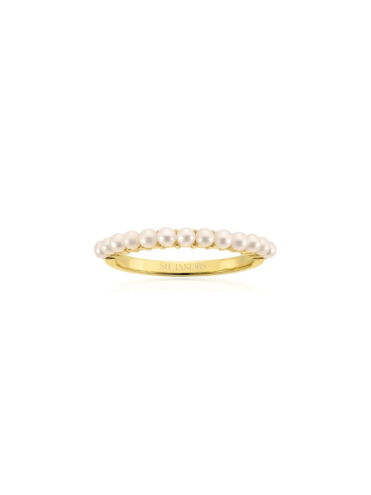 Sif Jakobs Affascinante anello placcato oro con perle vere Ellera SJ-R2869-P-YG - Diametro: 54 mm donna