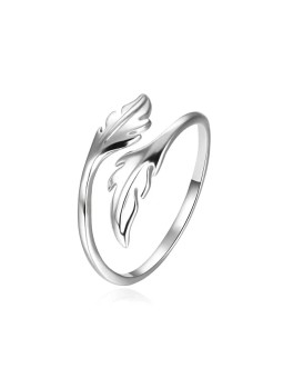Agato Anello aperto in argento con foglie AGT-R49X - Diametro: 52 mm donna