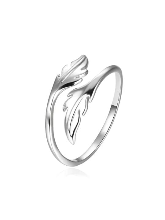 Agato Anello aperto in argento con foglie AGT-R49X - Diametro: 52 mm donna