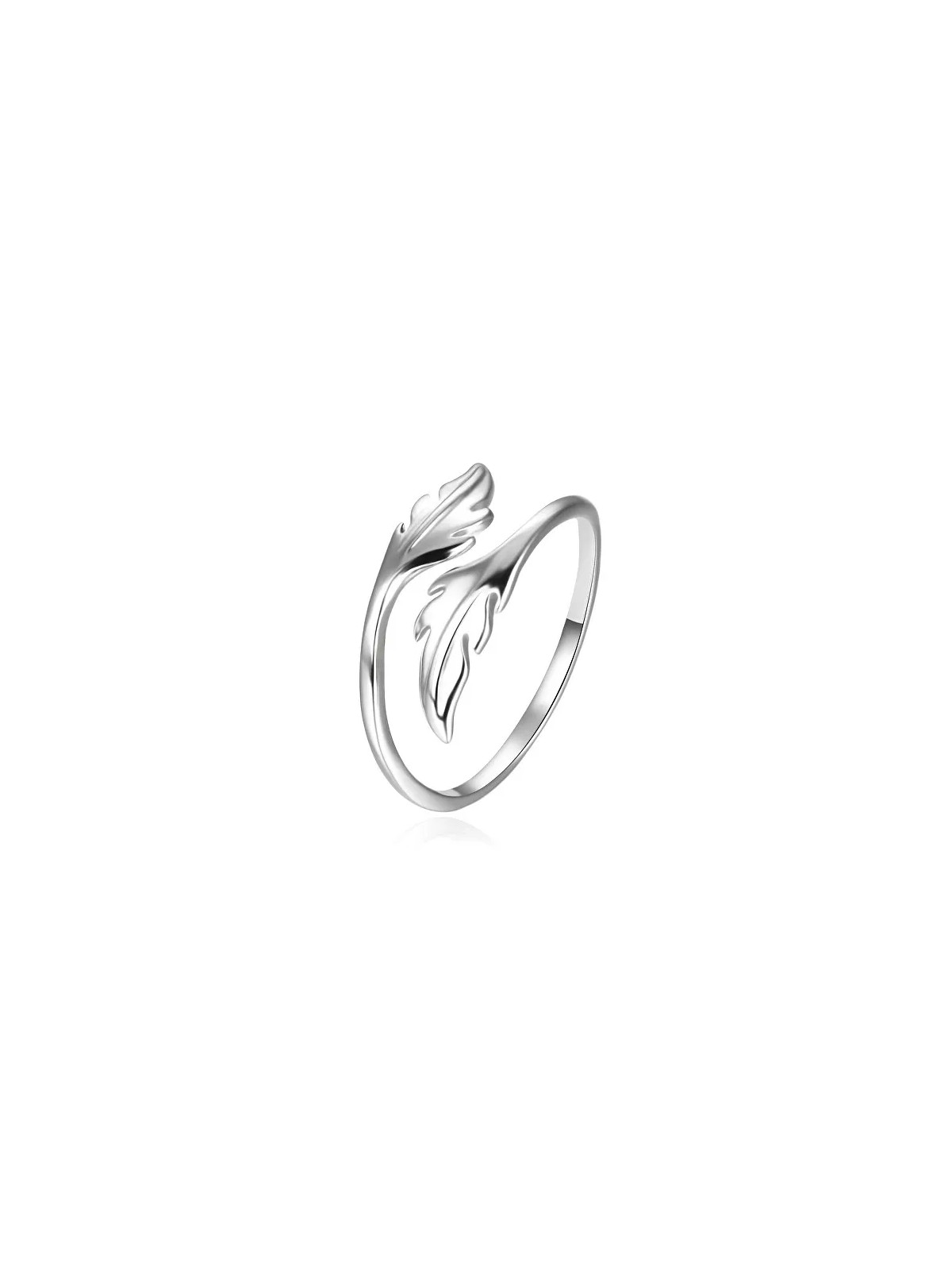 Agato Anello aperto in argento con foglie AGT-R49X - Diametro: 52 mm donna
