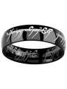 Silvego Anello del potere in acciaio nero dal film Il Signore degli Anelli RRC5623 - Diametro: 58 mm unisex